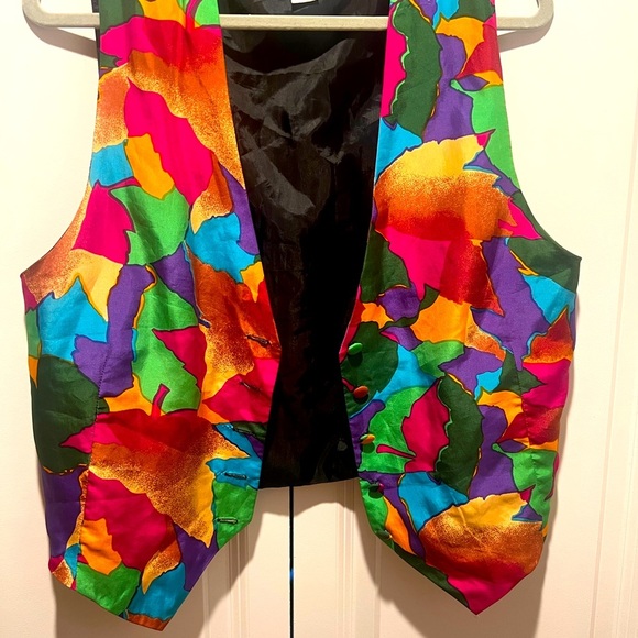 Vintage 100% Silk Vest Size M - Picture 2 of 4